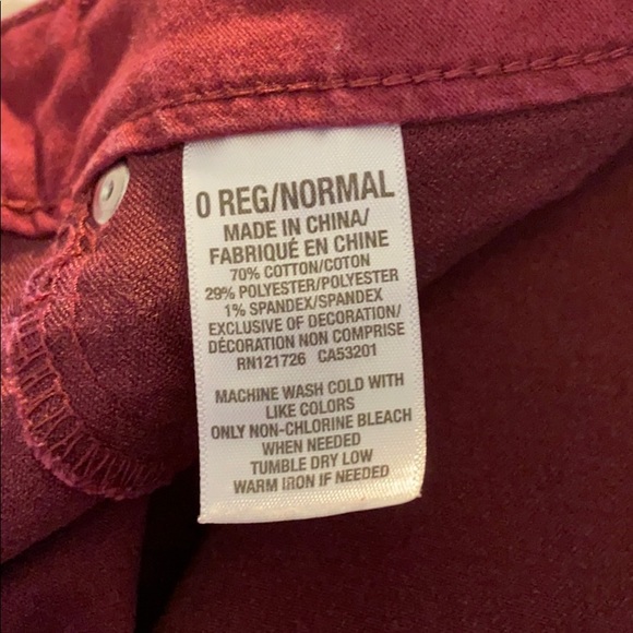 Maroon Skinny Jeans Aeropostale - Picture 4 of 4
